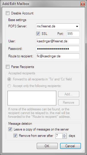 Mailbox Settings (default)